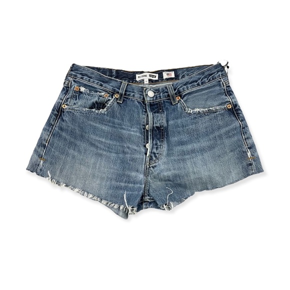 Levi s REDONE Blue Denim Shorts Shorts
